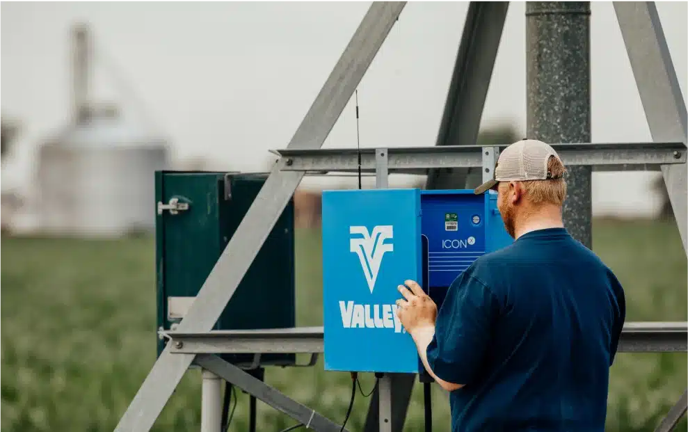 irrigation manager using a Valley ICON control panel 